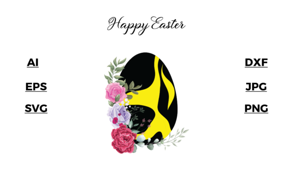 Easter Egg - Patterned Eggs with Floral Graphics and Illustrations