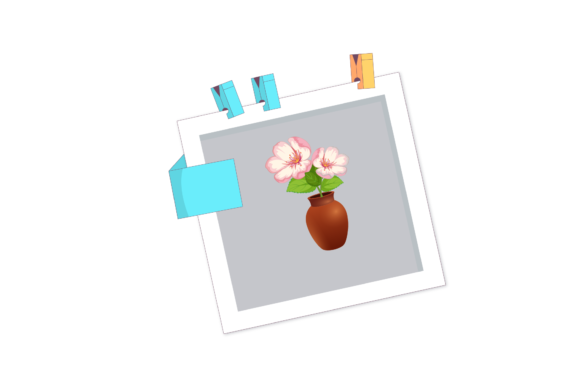 Floral Beautiful Drawing Photos Frame for Graphics and Illustrations