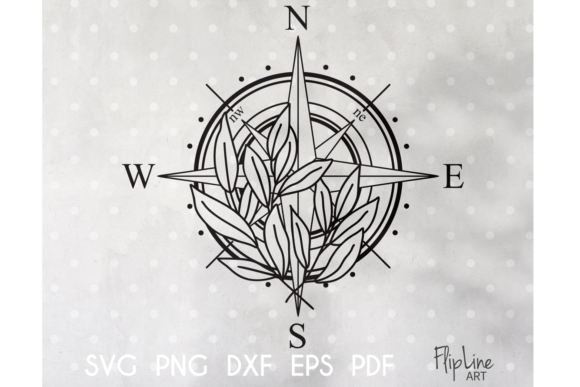 Floral Compass Rose: A Graphic Design Asset Review