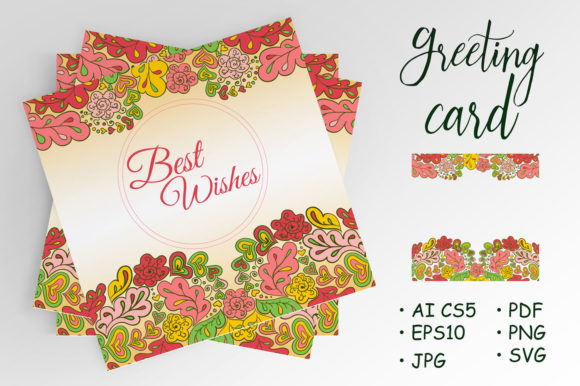 Floral Doodle Card Best Wishes: A Practical Review for Graphics Sellers