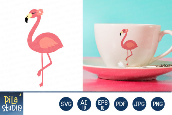Floral Flamingo: A Fresh Graphic for Modern Illustrations