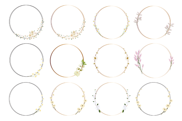 Floral Round Frame: Premium Graphics & Illustrations for Branding