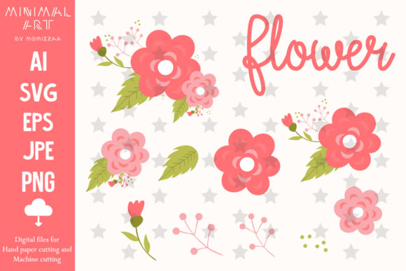 Floral Set Graphics for Illustrations and Real Crafting
