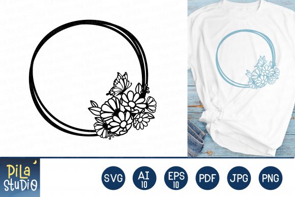 Floral Wreath, Butterfly Graphics for Stunning Illustrations