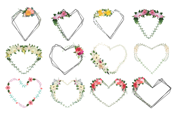Geometric Frame with Floral: A Review for Graphics and Illustrations