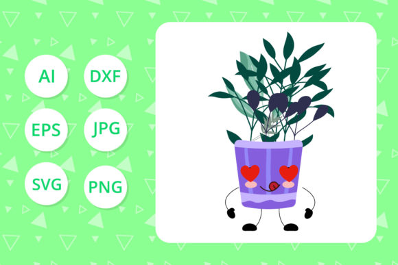 Kawaii Valentine Floral Plant: Graphics & Illustrations for Local Brands