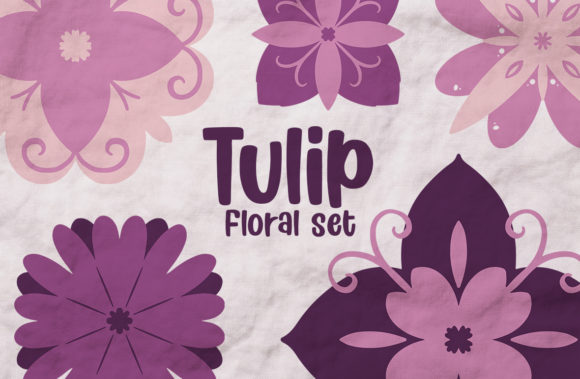 Tulip Floral Illustration Set: Fresh Graphics for Design Projects