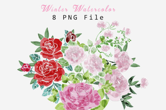 Watercolor Floral Clipart Design: Graphics & Illustrations Review