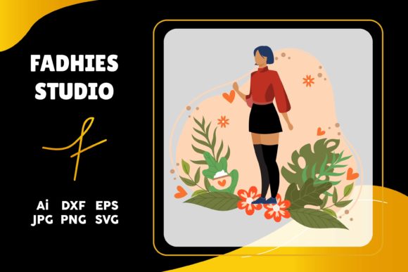 Woman Background Flat Floral Graphics & Illustrations Review